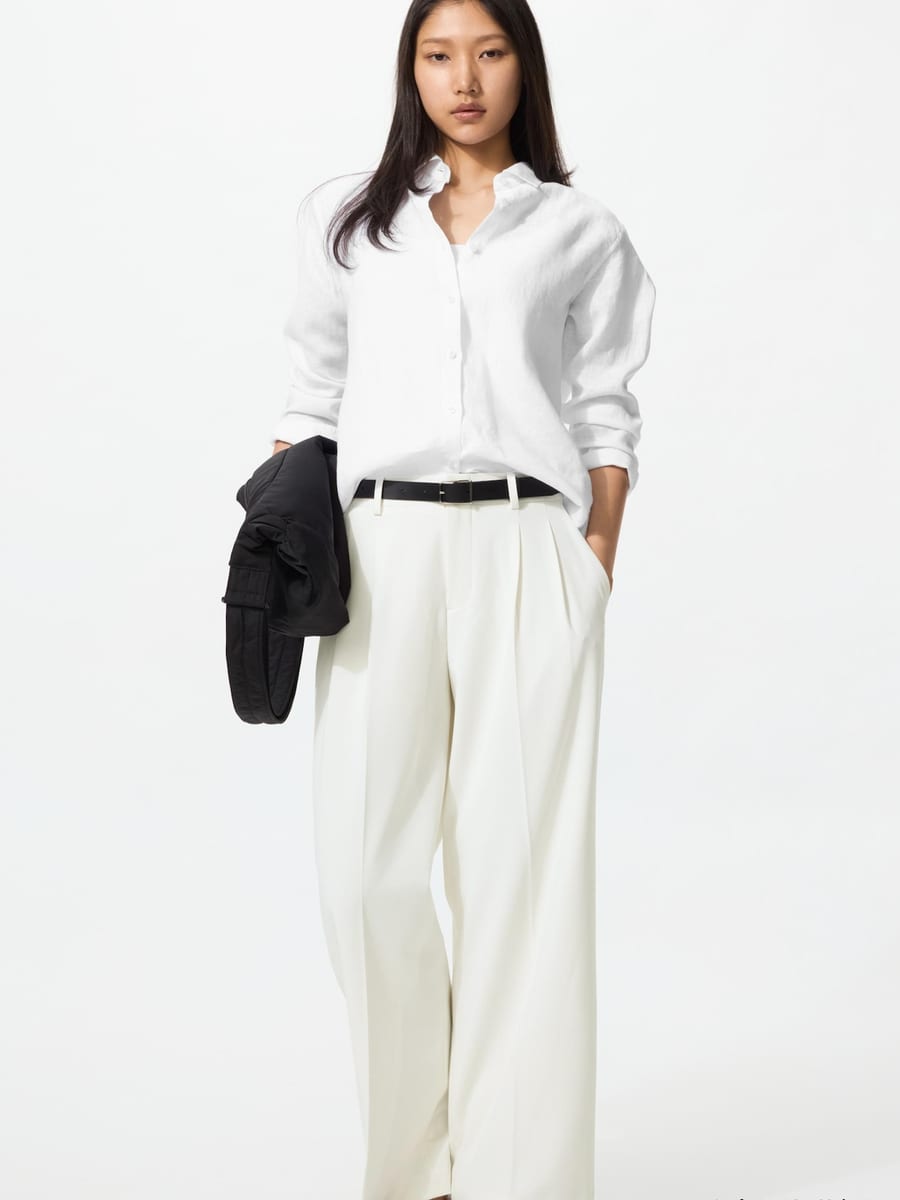 Pleated Tailored Trouser — model front